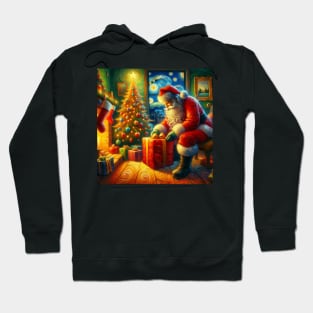 Stellar Santa - Starry Night Sky Holiday Art Prints Hoodie